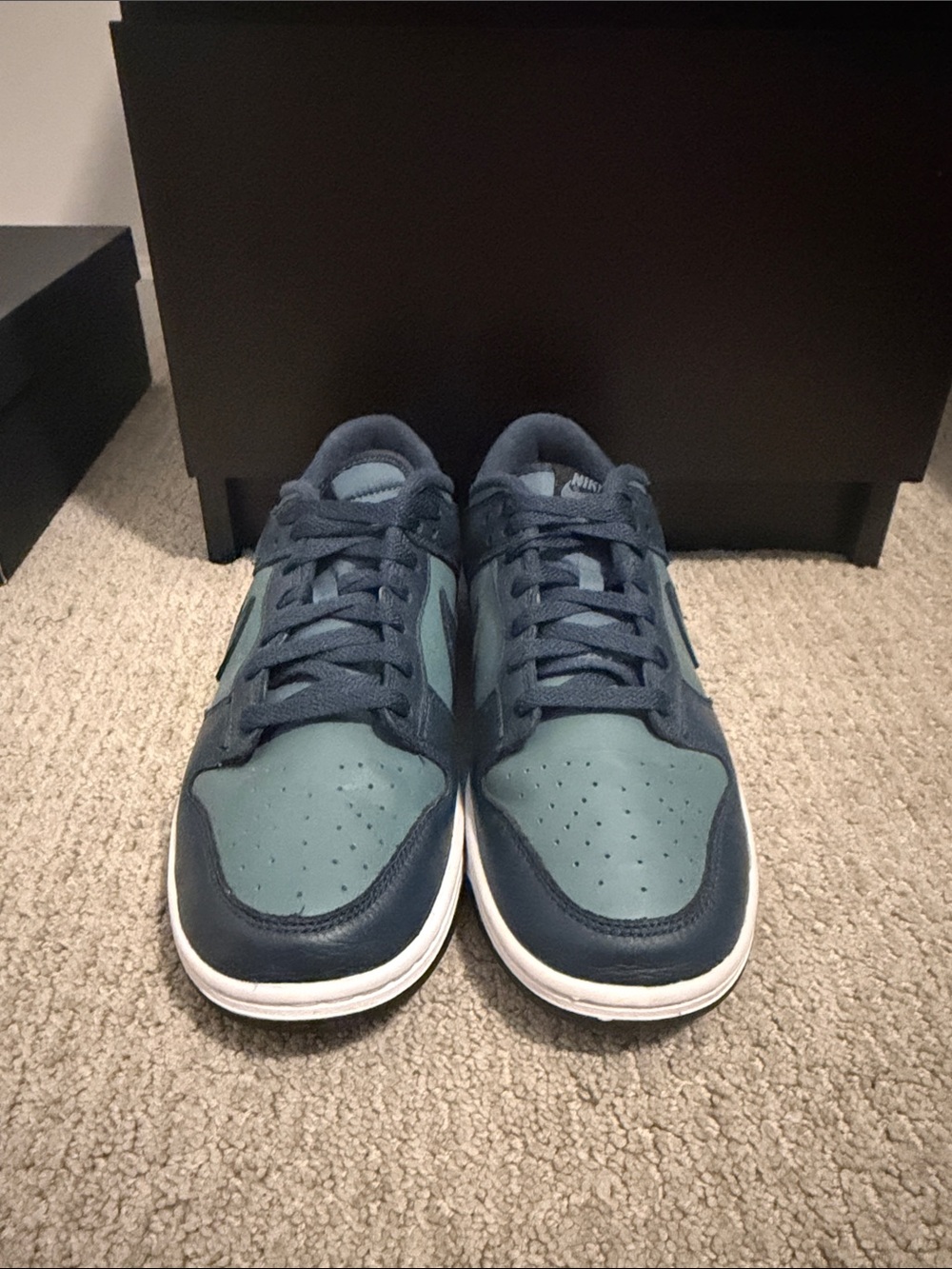 Nike Men's Low-Top Sneakers in Teal and Navy